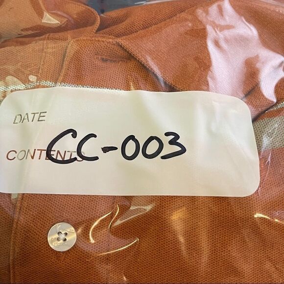 XL Kani Gold Orange Striped SS Polo - Picture 5 of 5